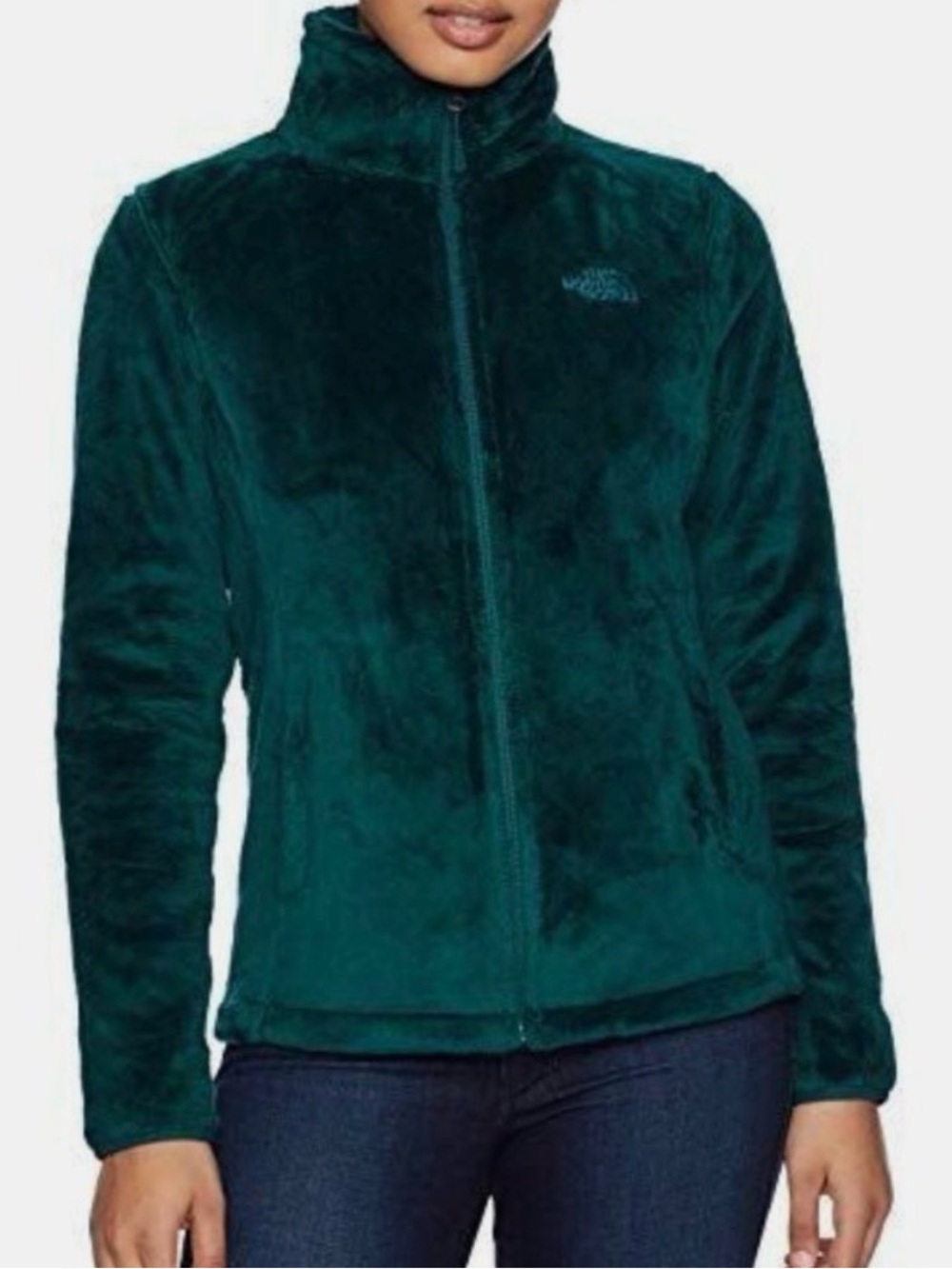The North Face Women’s Osito Fuzzy Full Zip Fleece Jacket Green Size Medium M